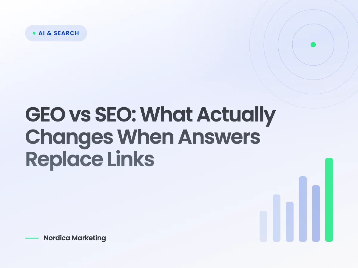 GEO vs SEO: What Actually Changes When Answers Replace Links